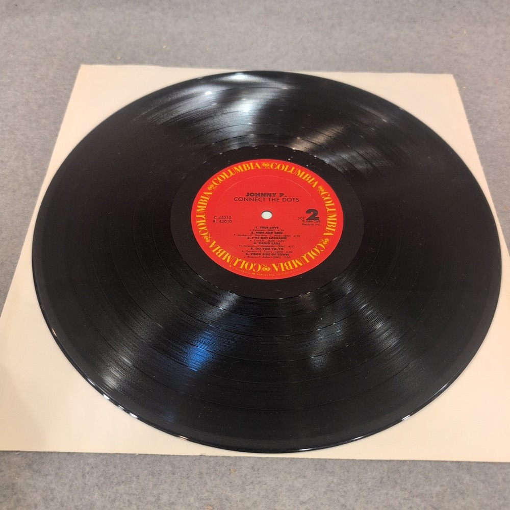 Johnny P. Connect the Dots Vinyl LP 1989 Columbia Records C 45010 Promo Gold Sta - Picture 6 of 7